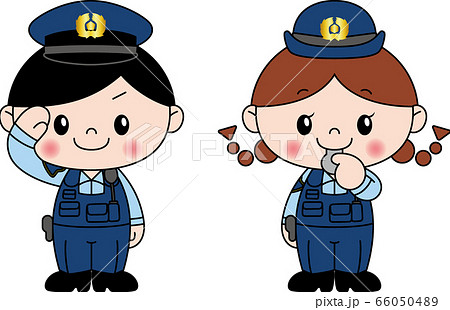 男女の警察官 66050489