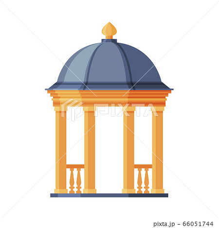 Wooden Garden or Park Gazebo, Urban Infrastructure Design Element, Flat Style Vector Illustration on White Background Wooden Garden or Park Gazebo, Urban Infrastructure Design Element, Flat Style Vector Illustration on White Background 66051744