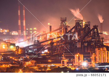 《広島県》福山市・工場夜景《製鉄所》 66052171