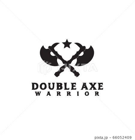 Crossed axes logo icon design vector template 66052409
