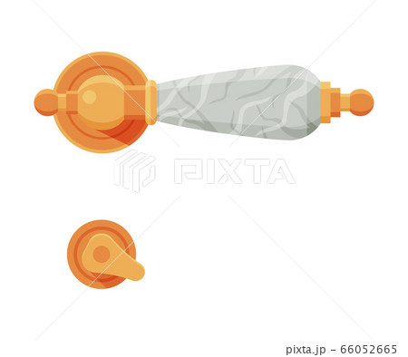 Door Handle and Lock, House Interior Design Element Flat Style Vector Illustration Door Handle and Lock, House Interior Design Element Flat Style Vector Illustration 66052665