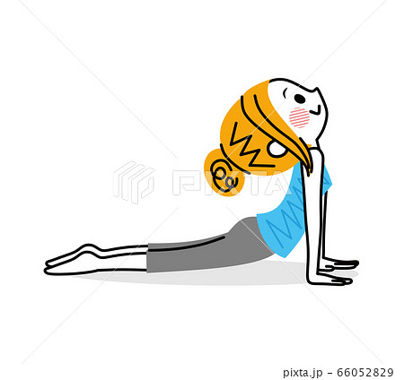 ストレッチ 女性のイラスト素材