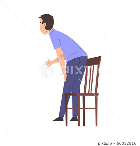 Young Man Getting up from his Chair, Side View Vector Illustration Young Man Getting up from his Chair, Side View Vector Illustration 66052916