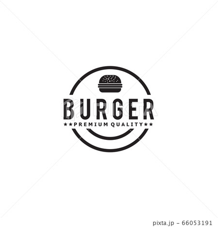 Burger logo design icon vector illustration 66053191