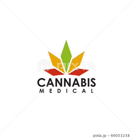 Cannabis leaf icon logo design vector template 66053238