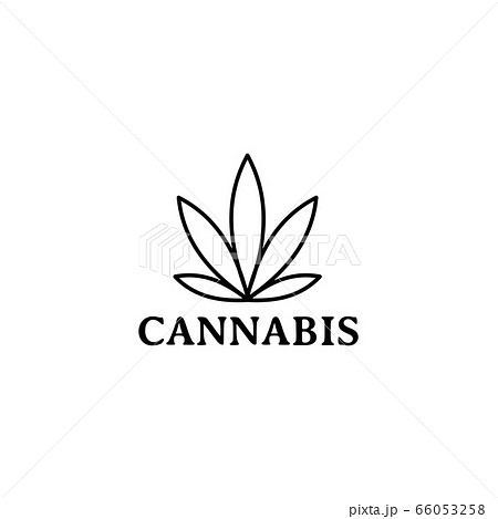 Cannabis leaf icon logo design vector template 66053258