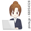 テレワーク・女性社員 66054328