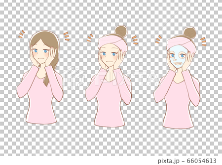 Women who do skin care [Set] - Stock Illustration [66054613] - PIXTA