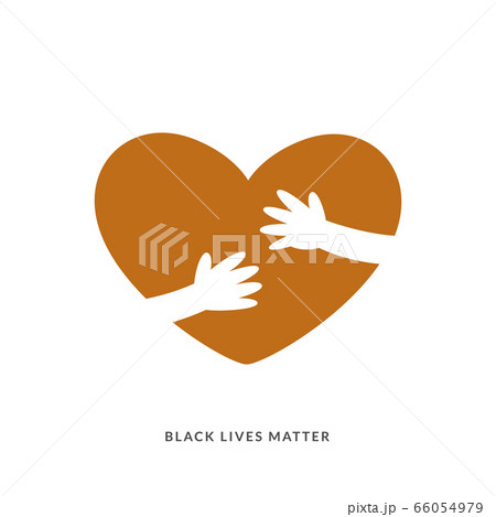 The brown heart with a hug silhouette. Vector The brown heart with a hug silhouette. Vector 66054979