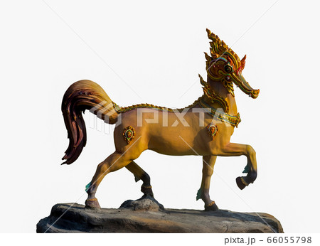 Himmapan animal sculpture on white background. Himmapan animal sculpture on white background. 66055798