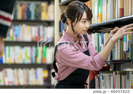 書店　店員　図書館　司書　スタッフ 66055820