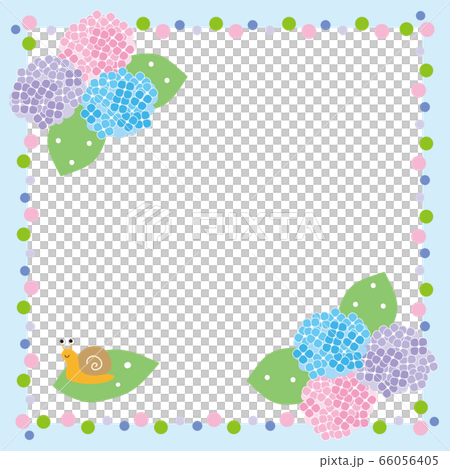 Rainy season hydrangea pop background frame material 66056405