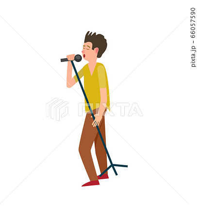 Music Performance Concert Man With Microphoneのイラスト素材