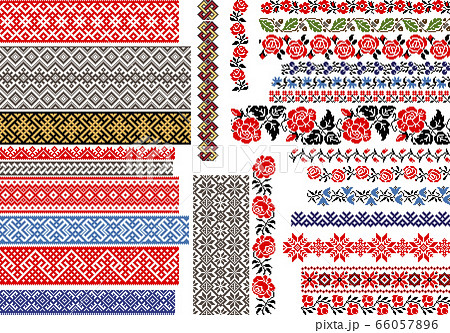Seamless Ethnic and Vintage Embroidery Patterns Seamless Ethnic and Vintage Embroidery Patterns 66057896