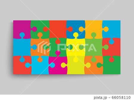 Vector background made pieces puzzle jigsaw, frame Vector background made pieces puzzle jigsaw, frame 66058110