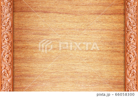 Pattern of flower carved on wood for decoration 66058300