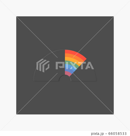 Black rainbow flat style on a black background Black rainbow flat style on a black background 66058533