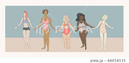 Women with different types of figures Women with different types of figures 66058535
