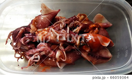 富山湾のホタルイカ（ボイル、下処理後） 66059364