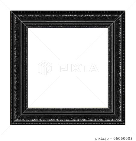 Old antique black frame isolated on white  66060603