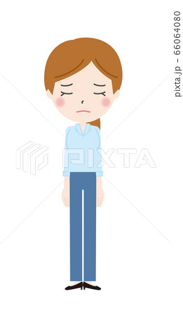 Ol 悲しむ イラスト2のイラスト素材