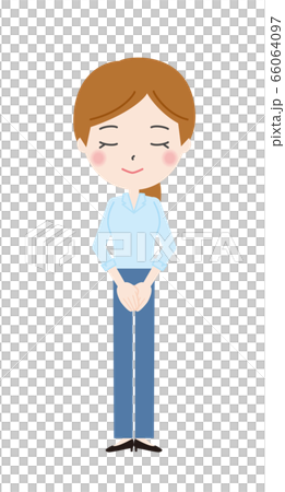OL　お辞儀　イラスト2 66064097