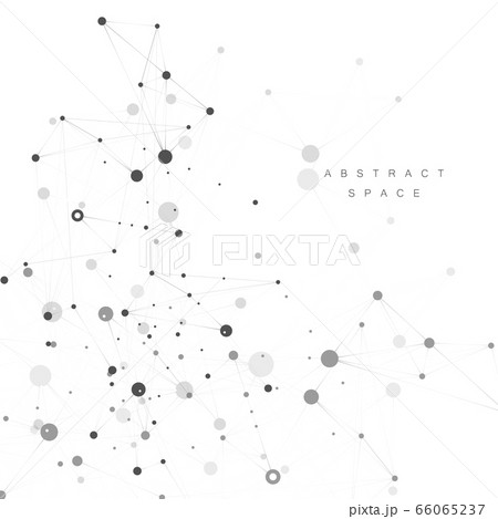 Abstract connect molecule background. Genetic and chemical compounds, medical and technological concept. Vector illustration 66065237