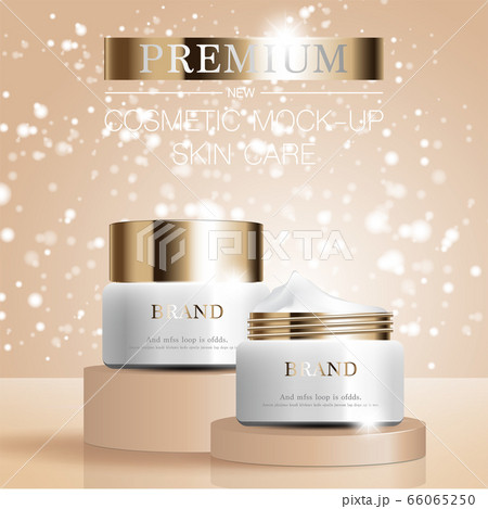 Hydrating facial cosmetic moisturizer cream white for annual sale. Vector illustration. Hydrating facial cosmetic moisturizer cream white for annual sale. Vector illustration. 66065250