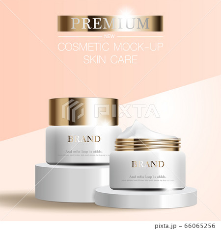 Hydrating facial cosmetic moisturizer cream white for annual sale. Vector illustration. Hydrating facial cosmetic moisturizer cream white for annual sale. Vector illustration. 66065256