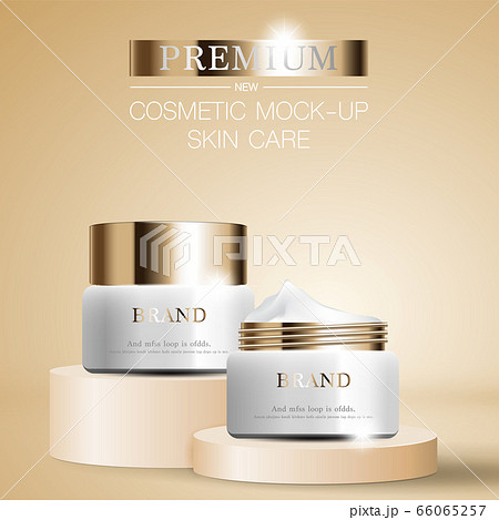 Hydrating facial cosmetic moisturizer cream white for annual sale. Vector illustration. 66065257