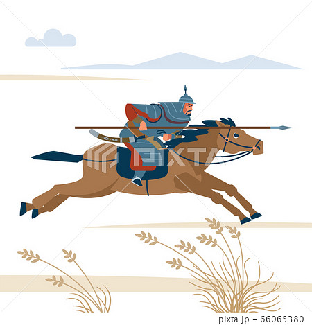 Mongol Rider Medieval Battle Historical のイラスト素材