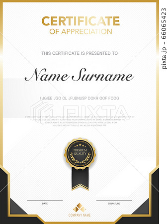 diploma certificate template black and gold color. diploma certificate template black and gold color. 66065423