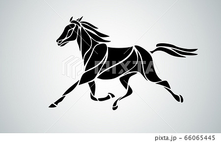 Horse logo with running Royalty Free Vector Image