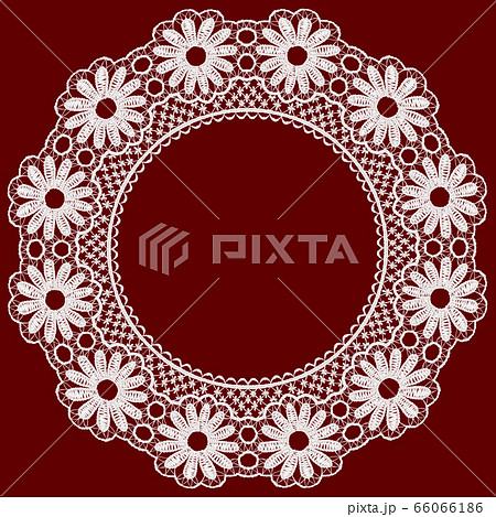 Round openwork lace border. 66066186