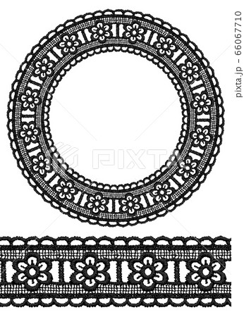 Round openwork lace border. 66067710