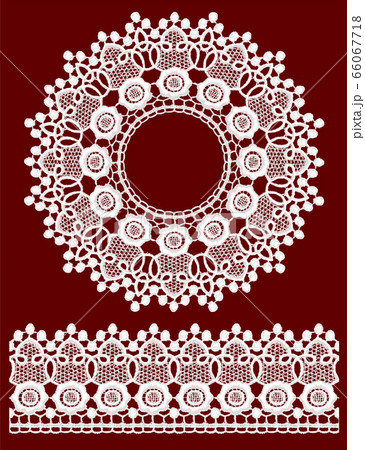 Round openwork lace border. 66067718