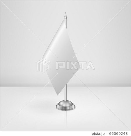 Vector small table flag template with reflection. 66069248