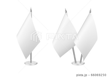 Vector small table flag set, isolated on white background. 66069250