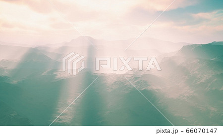 aerial vulcanic desert landscape with rays of aerial vulcanic desert landscape with rays of 66070147