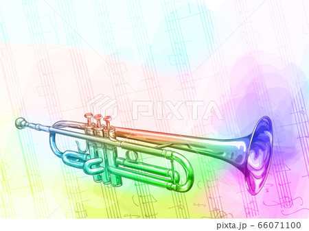 Brass Trumpet Iridescen Colours のイラスト素材