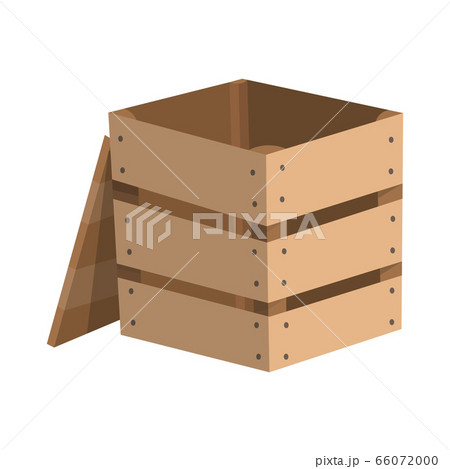 Wooden drawer. Box package. Transportation container or empty wood crate, cargo distribution pack 66072000