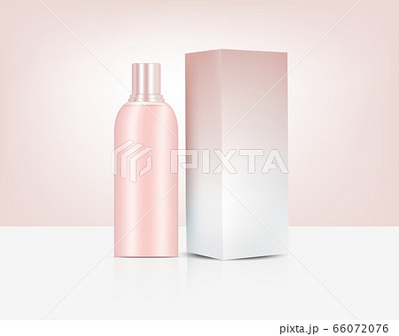 Bottle Mock Up Realistic Rose Gold Perfume Stock Illustration