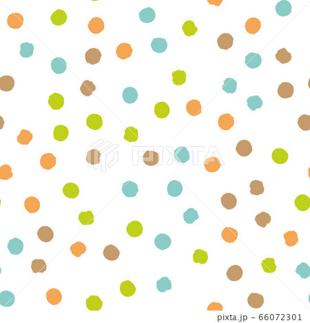 Scattered colorful brush dots. Seamless background pattern. Abstract vector wallpaper 66072301