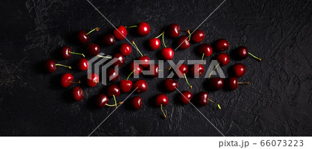 sweet ripe red cherry sweet ripe red cherry 66073223