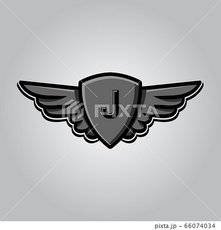 Initial Letter J, Shield Security, wing logo Initial Letter J, Shield Security, wing logo 66074034
