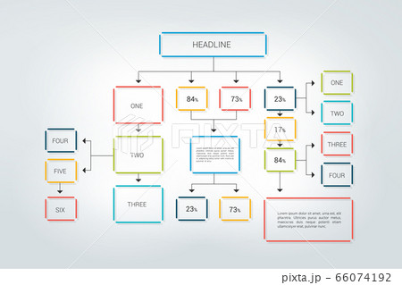 Fowchart, infographic scheme. 66074192