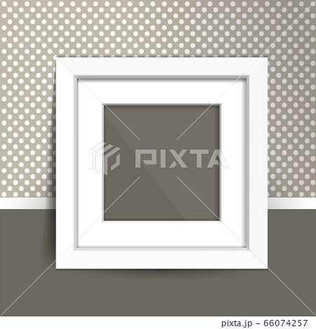 Photoframe mock up on the wall. Simple white empty framing. Template for poster, picture, painting. Vector. Photoframe mock up on the wall. Simple white empty framing. Template for poster, picture, painting. Vector. 66074257