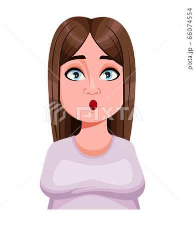 Face expression of beautiful plus size woman Face expression of beautiful plus size woman 66074554