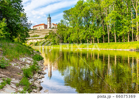Melnik Castle on the hill above Labe and Vltava River confluence, Czech Republic 66075369