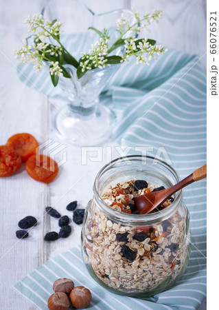 Healthy food, granola for breakfast Healthy food, granola for breakfast 66076521